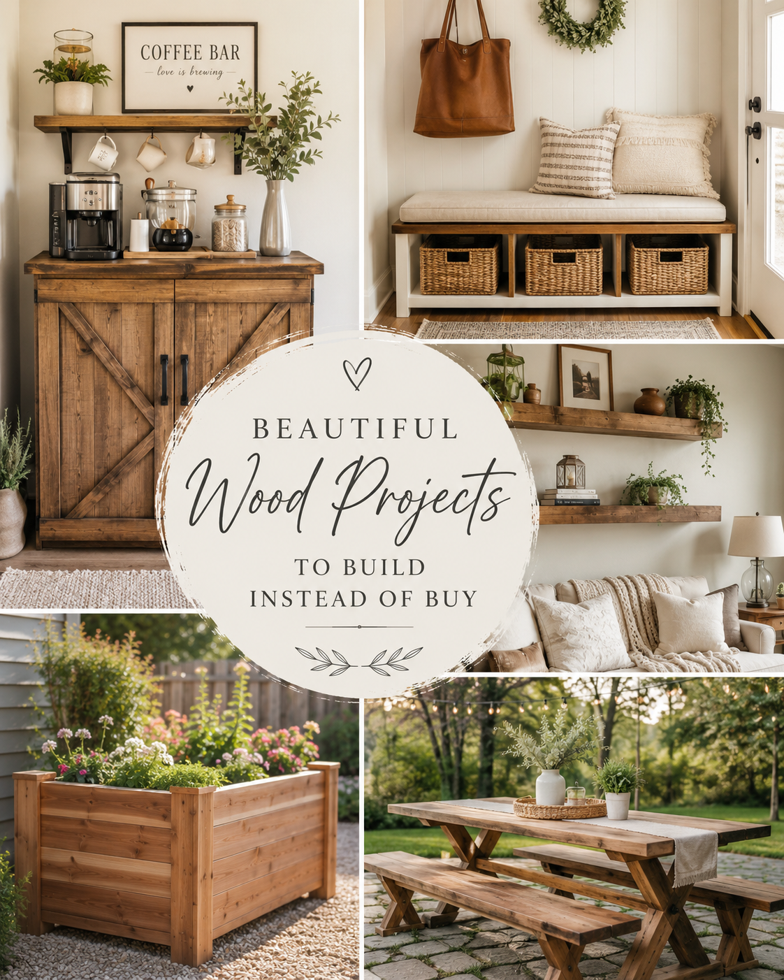 Inspirational examples of beautiful wood projects for home and backyard